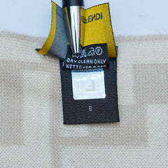 Fendi Authentic Wool FF Pattern Vintage Pre-Loved Scarf