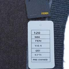 Fendi Authentic Wool FF Pattern Vintage Pre-Loved Scarf