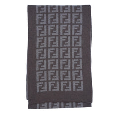 Fendi Authentic Wool FF Pattern Vintage Pre-Loved Scarf