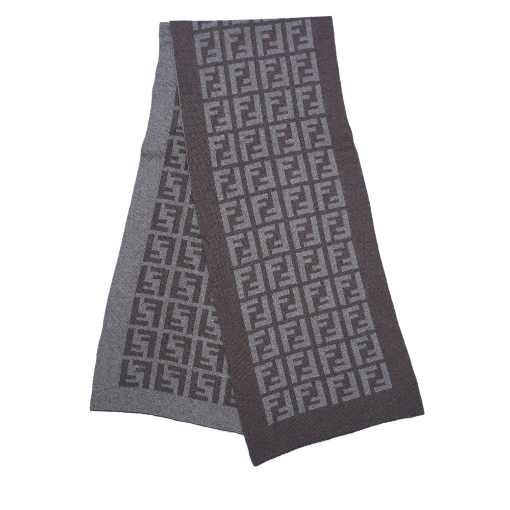Fendi Authentic Wool FF Pattern Vintage Pre-Loved Scarf