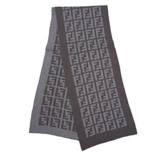 Fendi Authentic Wool FF Pattern Vintage Pre-Loved Scarf