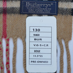 Cashmere Plaid Print Vintage Pre-Loved Scarf