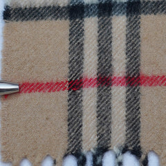Cashmere/Wool Plaid Print Vintage Pre-Loved Scarf