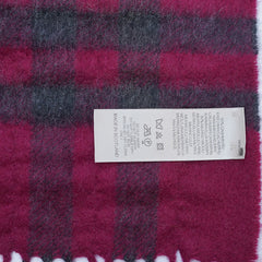 Merino/Cashmere Plaid Print Vintage Pre-Loved Scarf
