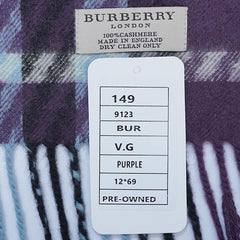 Cashmere Plaid Print Vintage Pre-Loved Scarf