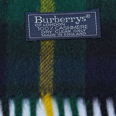 Cashmere Plaid Print Vintage Pre-Loved Scarf