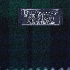 Cashmere Plaid Print Vintage Pre-Loved Scarf