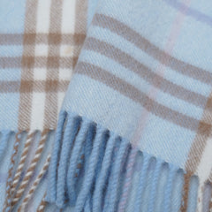 Cashmere/Wool Plaid Print Vintage Pre-Loved Scarf