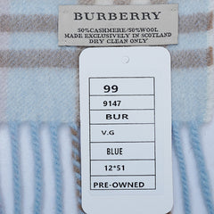 Cashmere/Wool Plaid Print Vintage Pre-Loved Scarf