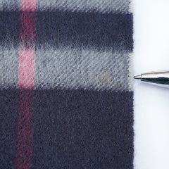 Cashmere Large Check Vintage Pre-Loved Scarf