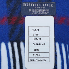 Cashmere Large Check Vintage Pre-Loved Scarf