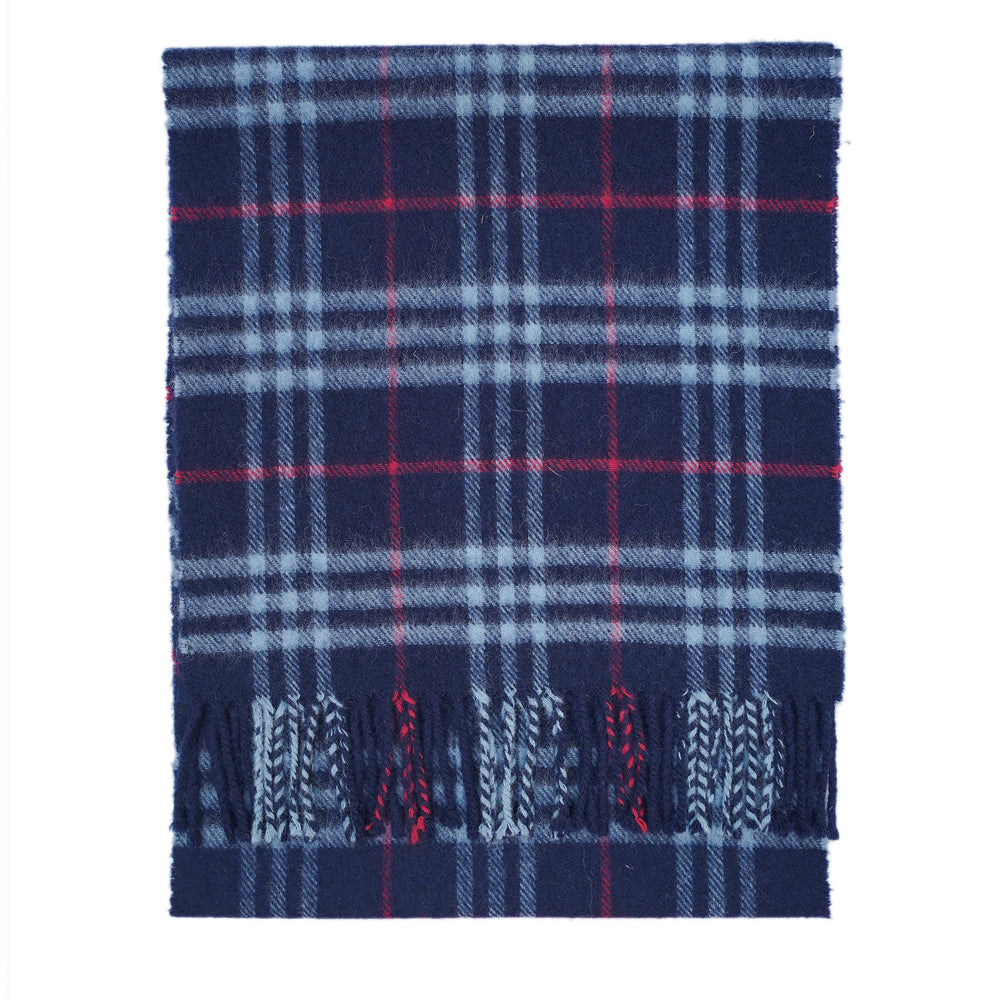 Lambswool Plaid Print Vintage Pre-Loved Scarf