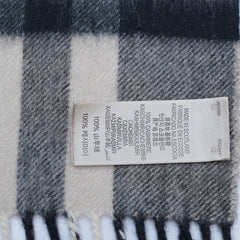 Cashmere Large Check Vintage Pre-Loved Scarf