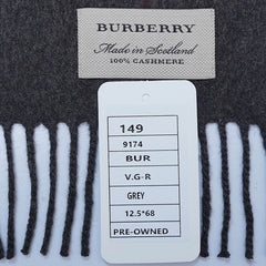 Cashmere Large Check Vintage Pre-Loved Scarf