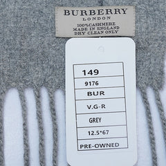 Cashmere Large Check Vintage Pre-Loved Scarf