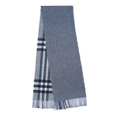 Merino/Cashmere Reversible Large Check Vintage Pre-Loved Scarf