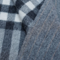 Merino/Cashmere Reversible Large Check Vintage Pre-Loved Scarf