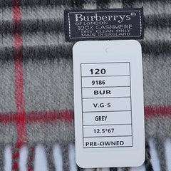 Cashmere Plaid Print Vintage Pre-Loved Scarf