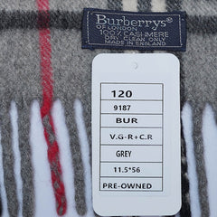 Cashmere Plaid Print Vintage Pre-Loved Scarf