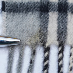 Cashmere Plaid Print Vintage Pre-Loved Scarf