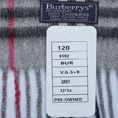 Cashmere Plaid Print Vintage Pre-Loved Scarf