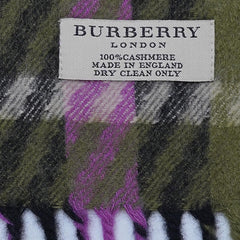 Cashmere Plaid Print Vintage Pre-Loved Scarf