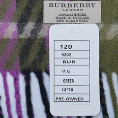 Cashmere Plaid Print Vintage Pre-Loved Scarf