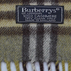 Cashmere Plaid Print Vintage Pre-Loved Scarf