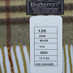 Cashmere Plaid Print Vintage Pre-Loved Scarf