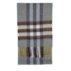 Cashmere Large Check Vintage Pre-Loved Scarf