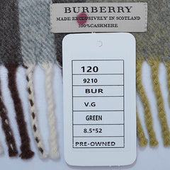 Cashmere Large Check Vintage Pre-Loved Scarf