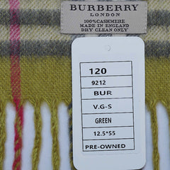 Cashmere Plaid Print Vintage Pre-Loved Scarf