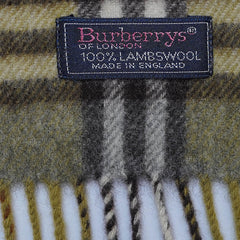 Lambswool Plaid Print Vintage Pre-Loved Scarf