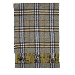Lambswool Plaid Print Vintage Pre-Loved Scarf