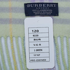 Lambswool Plaid Print Vintage Pre-Loved Scarf