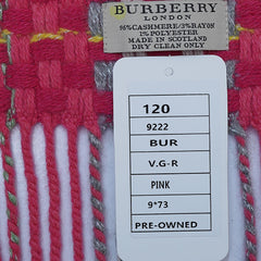 Cashmere Plaid Print Vintage Pre-Loved Scarf