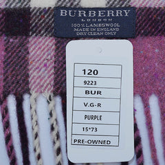 Lambswool Plaid Print Vintage Pre-Loved Scarf