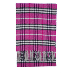 Lambswool Plaid Print Vintage Pre-Loved Scarf