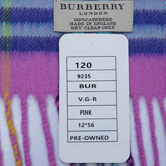 Cashmere Plaid Print Vintage Pre-Loved Scarf