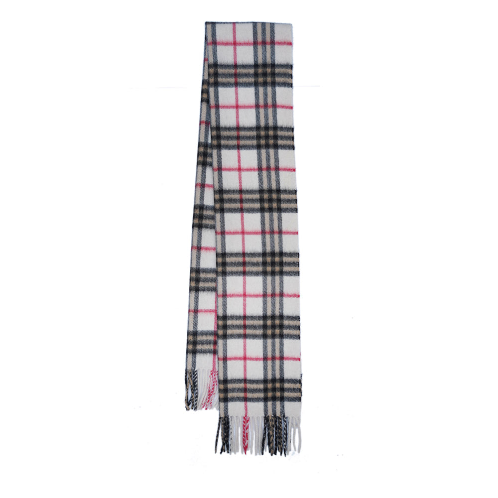 Cashmere Plaid Print Vintage Pre-Loved Scarf