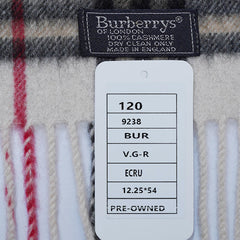Cashmere Plaid Print Vintage Pre-Loved Scarf