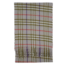 Cashmere Plaid Print Vintage Pre-Loved Scarf
