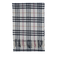 Merino/Cashmere Plaid Print Vintage Pre-Loved Scarf