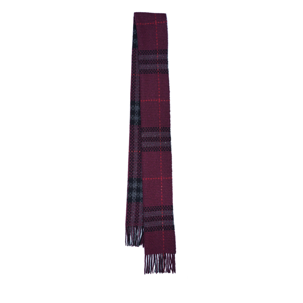 Merino Blend Plaid Print Vintage Pre-Loved Scarf