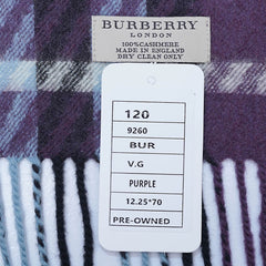 Cashmere Plaid Print Vintage Pre-Loved Scarf