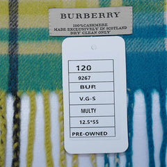 Cashmere Plaid Print Vintage Pre-Loved Scarf