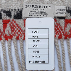 Cashmere Plaid Print Vintage Pre-Loved Scarf