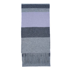 Merino/Cashmere Striped Print Vintage Pre-Loved Scarf