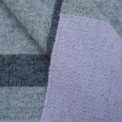 Merino/Cashmere Striped Print Vintage Pre-Loved Scarf