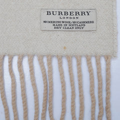 Merino/Cashmere Logo Print Vintage Pre-Loved Scarf